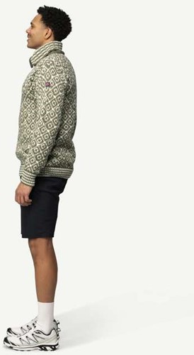 Devold Svalbard Wool Zip Neck - Olive/Offwhite