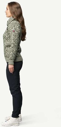 Devold Svalbard Wool Zip Neck - Olive/Offwhite