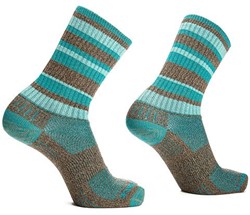Wrightsock Adventure Crew - Brown/Teal - Hiking Socks