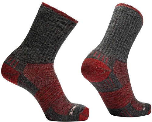 Wrightsock Merino Escape - Grey/Fire - M